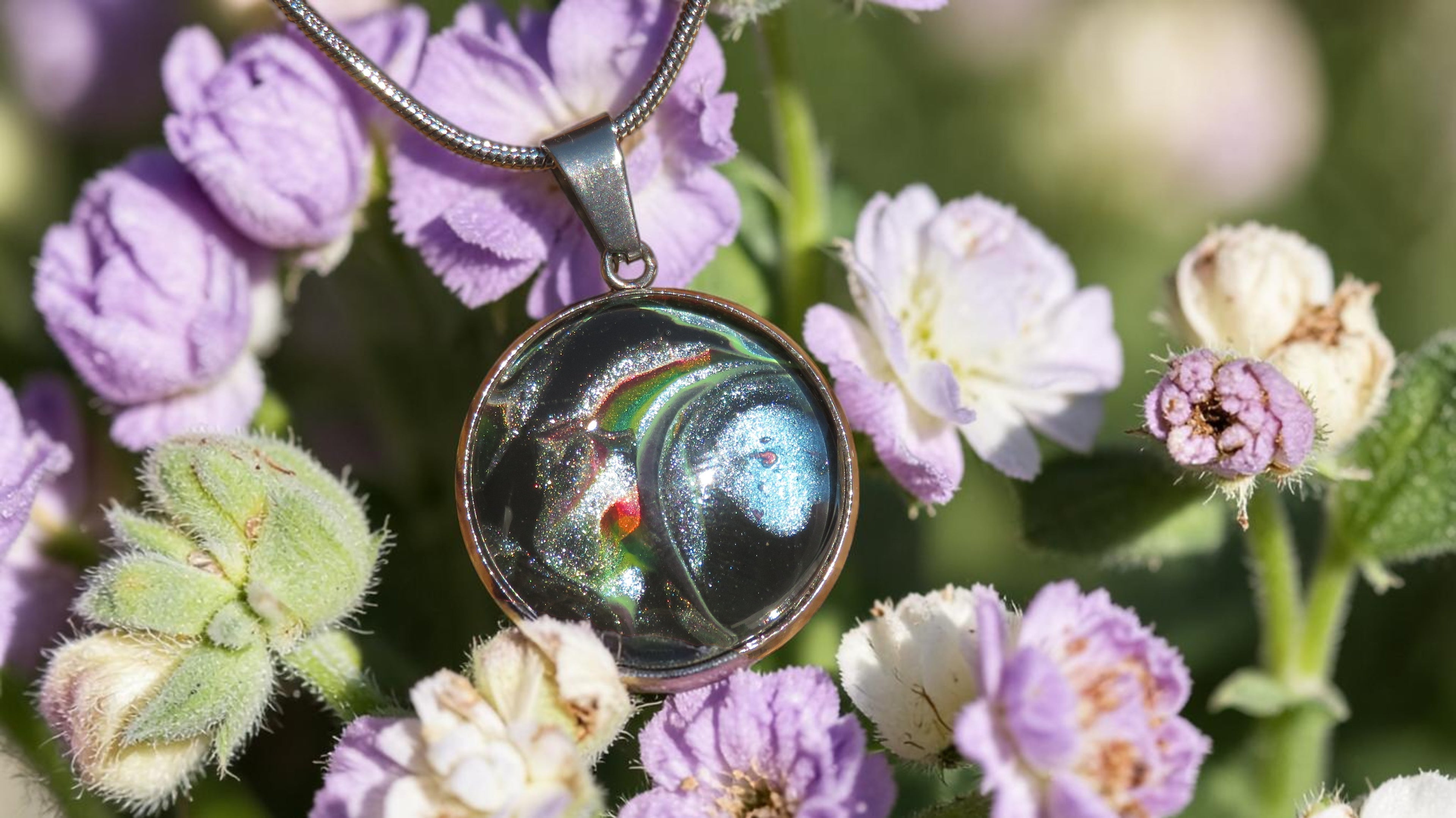 Collier "Nébuleuse d'Émeraude" N°0866