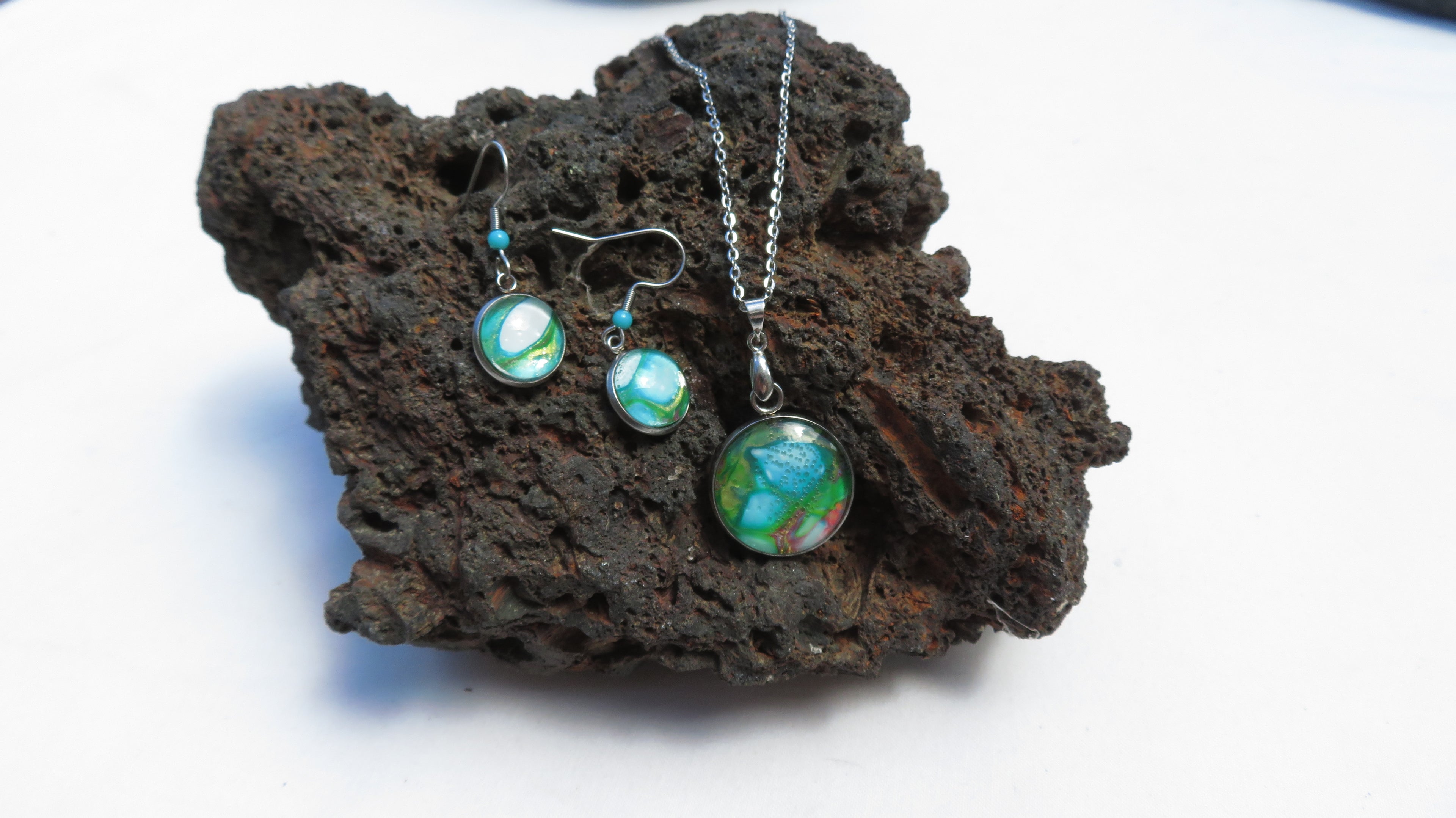 Parure Collier & boucle oreille N°0036