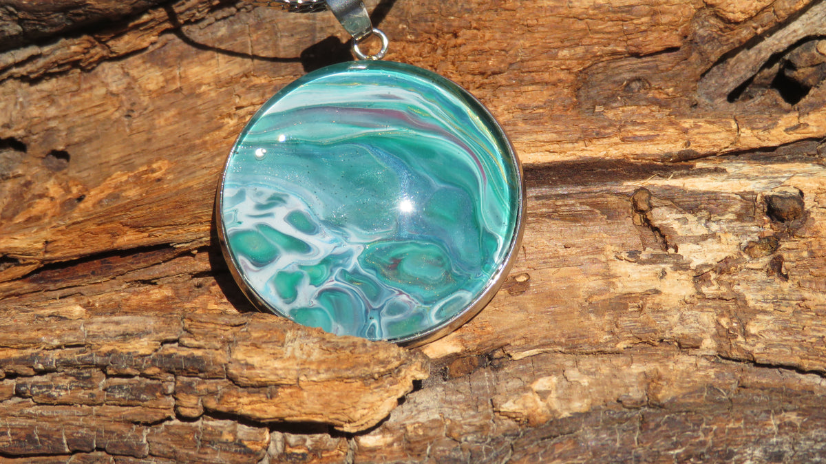Collier "Reflets du Lagon" N°0419