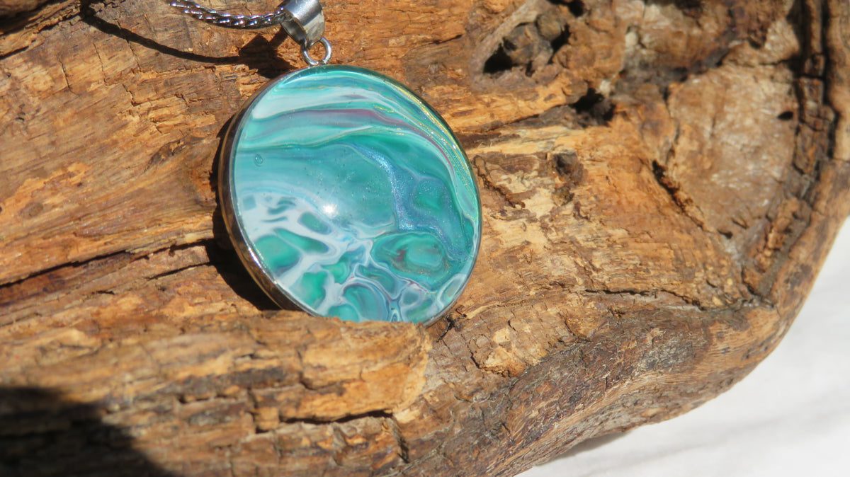 Collier "Reflets du Lagon" N°0419