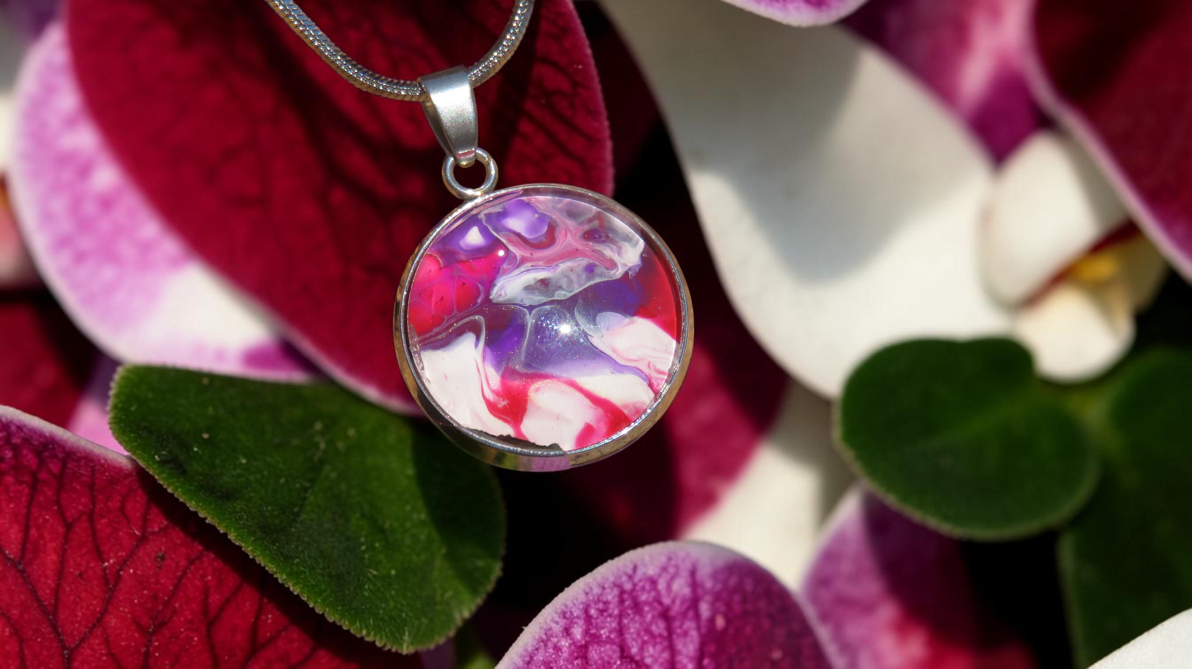 Collier "Orchidée Enchantée" N°0676