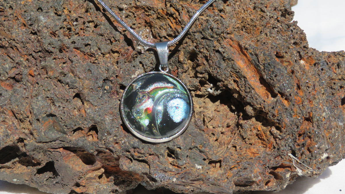 Collier "Nébuleuse d'Émeraude" N°0866