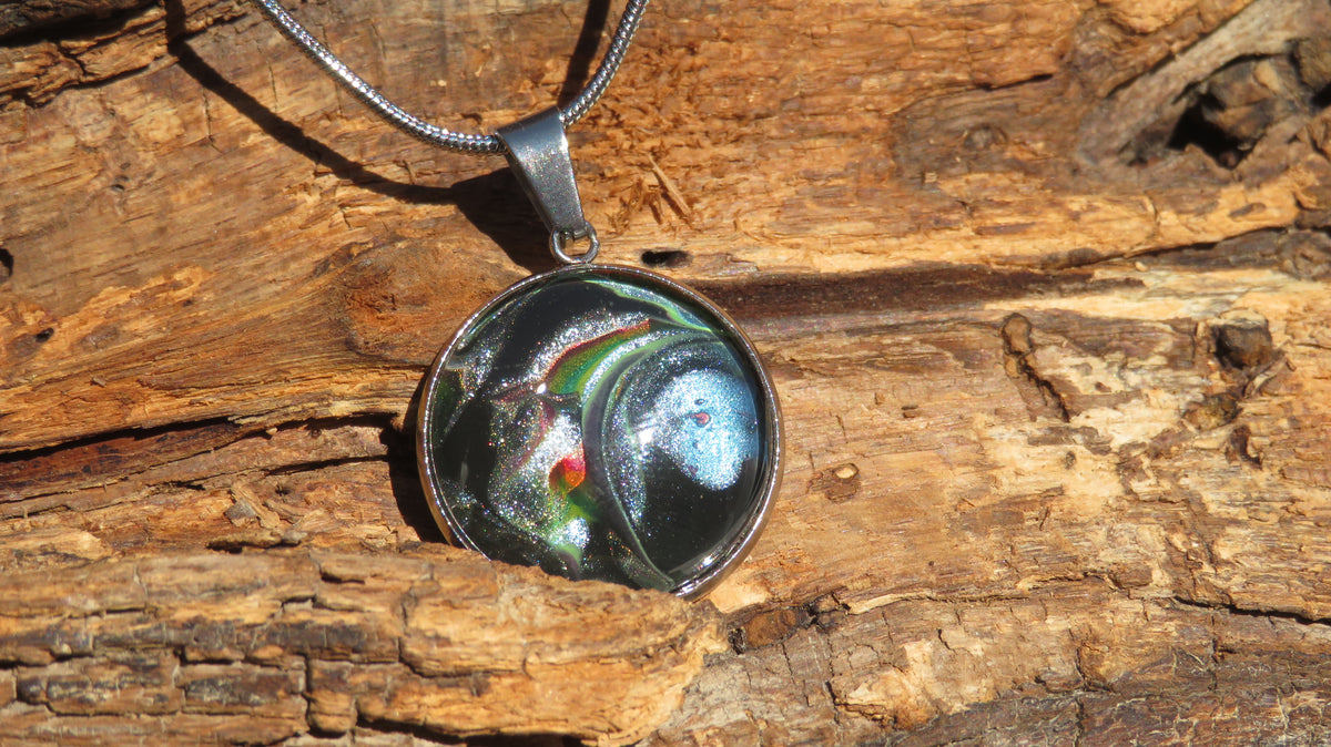 Collier "Nébuleuse d'Émeraude" N°0866