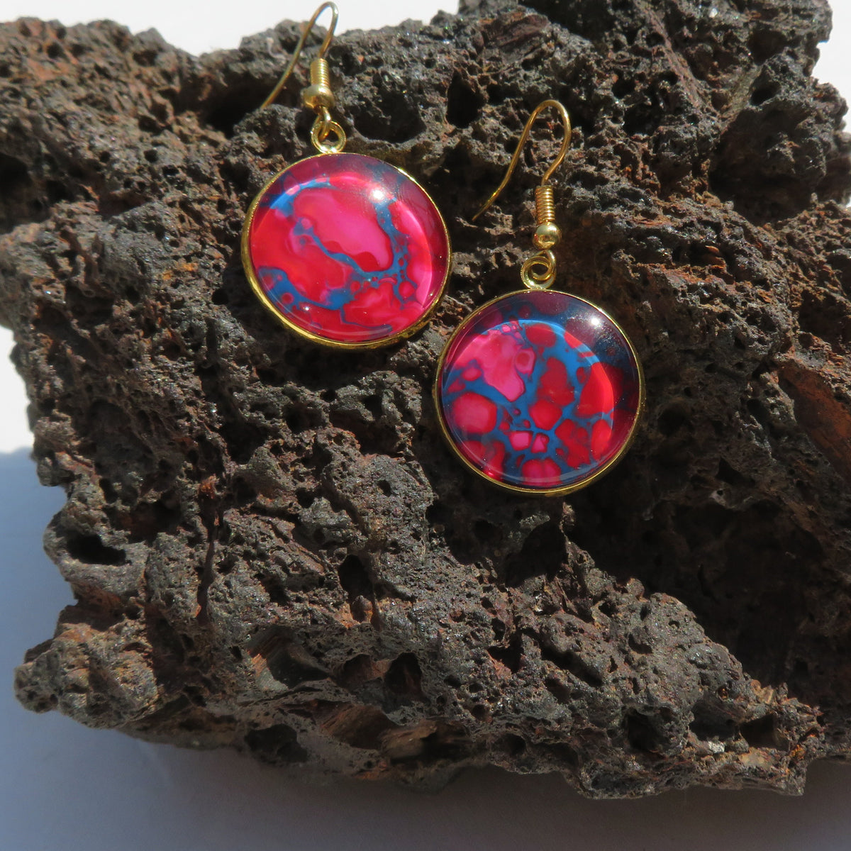 Boucle d'oreille "Fusion Corail" N°1029