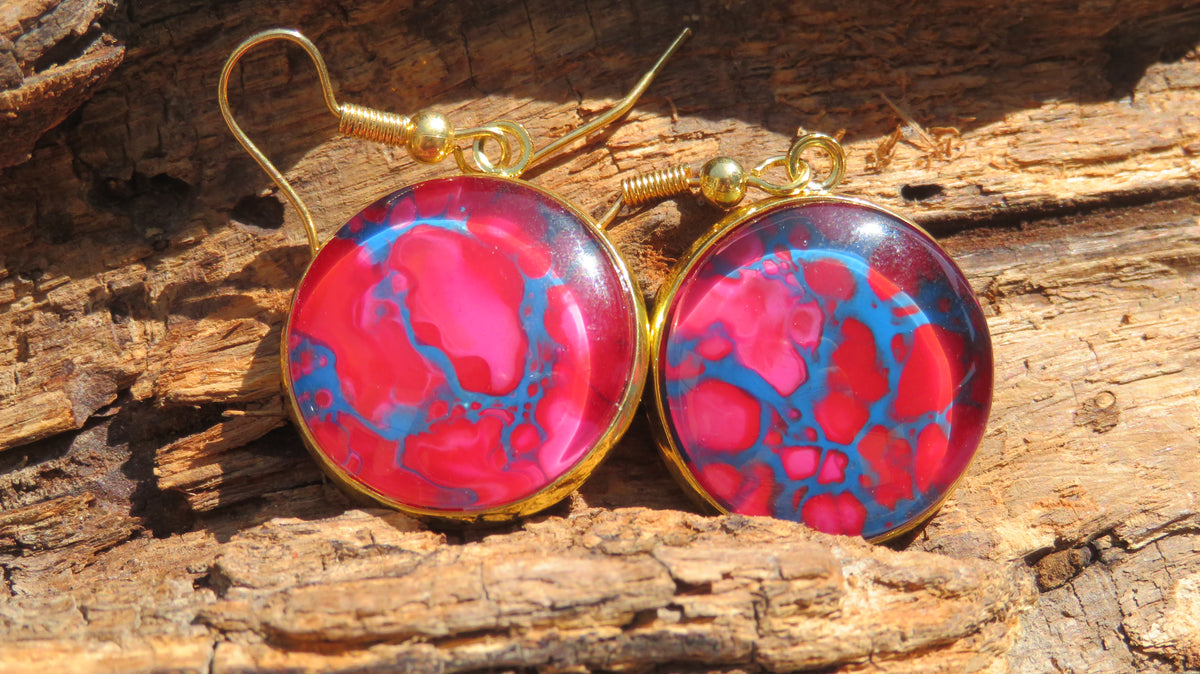 Boucle d'oreille "Fusion Corail" N°1029