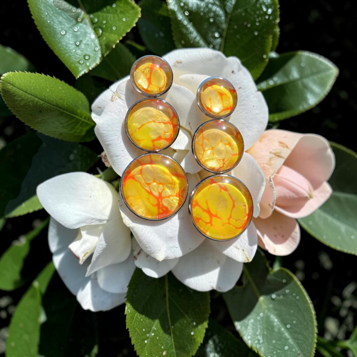 Boucle d'oreille "Danse du Soleil" N°0932