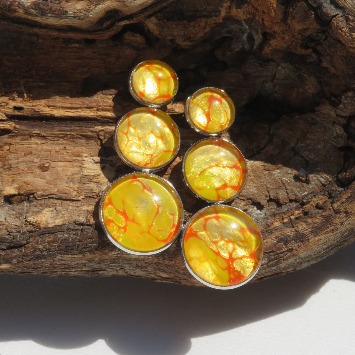 Boucle d'oreille "Danse du Soleil" N°0932