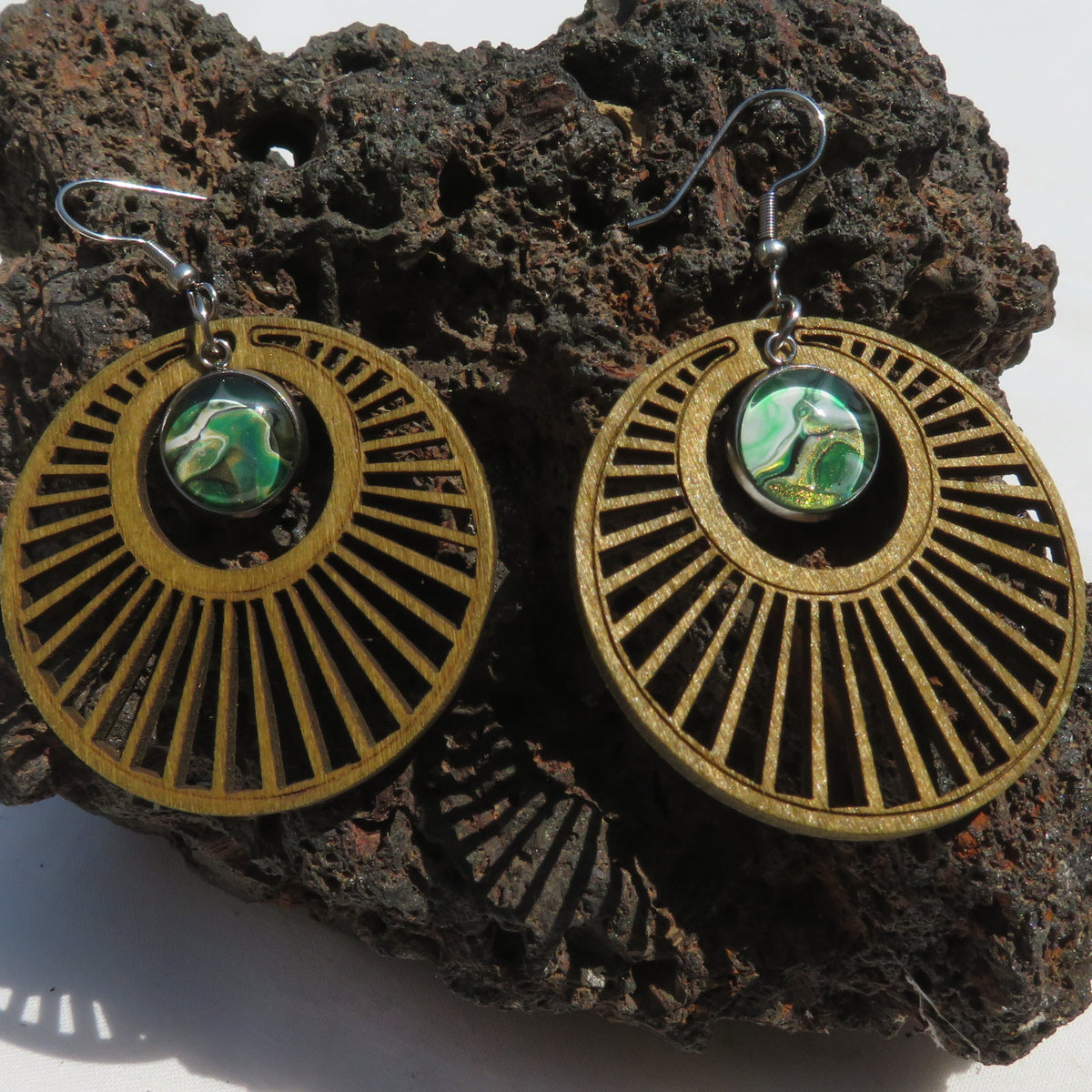 Boucle d'oreille "Danse des Feuillages" N°0263