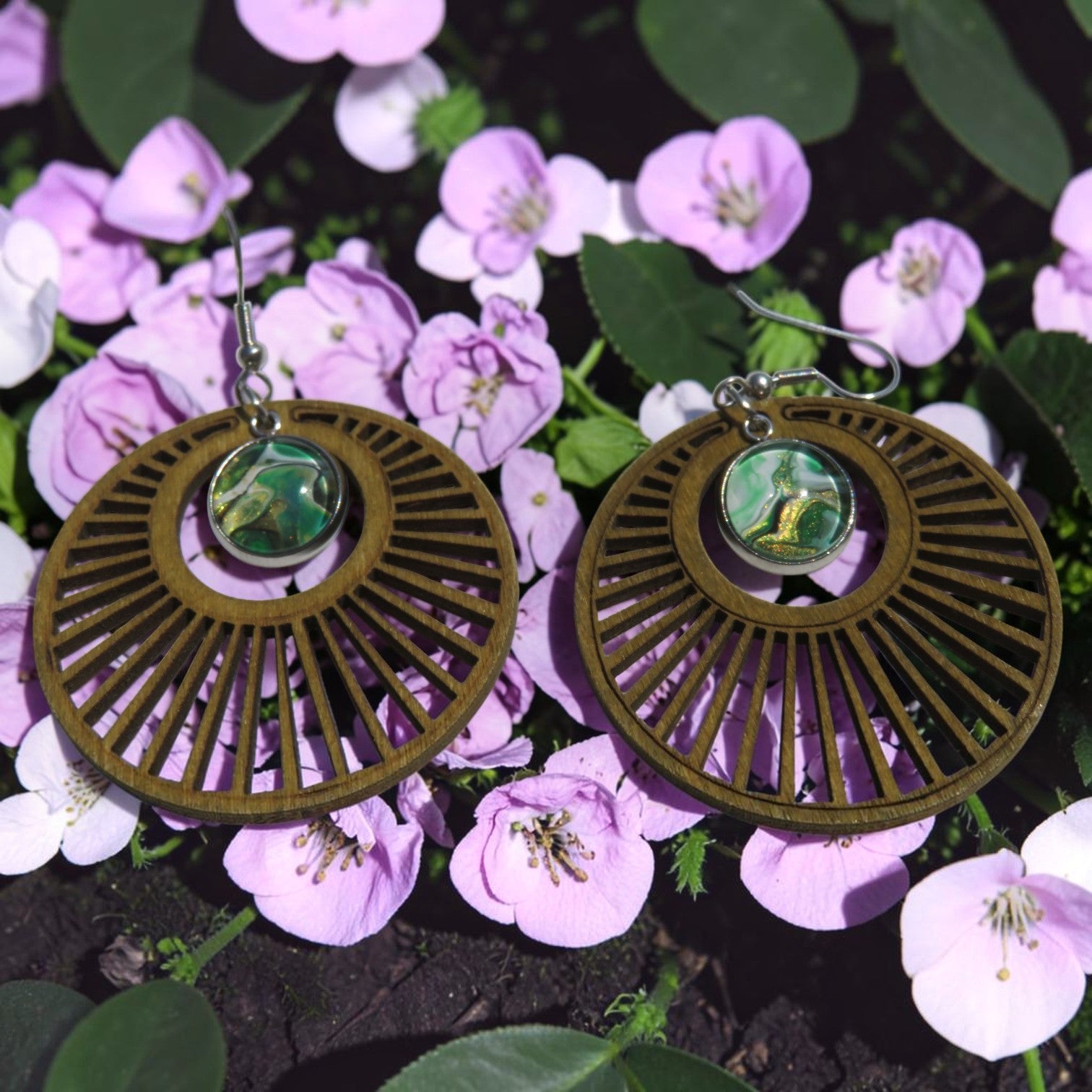 Boucle d'oreille "Danse des Feuillages" N°0263