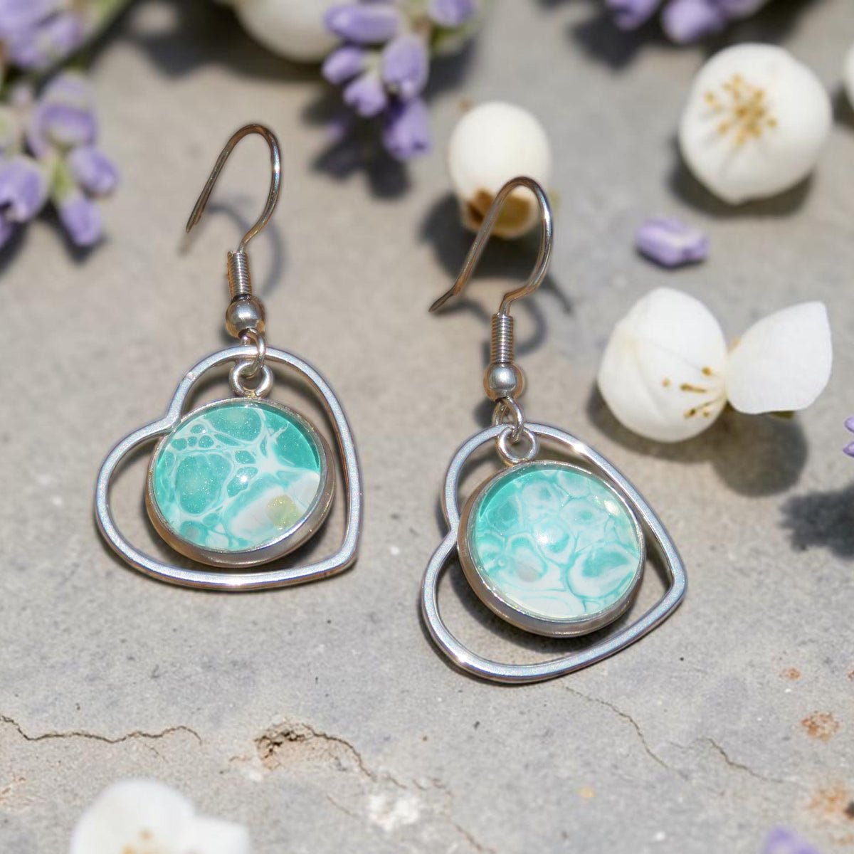 Boucle d'oreille "Reflets d’Eau" N°0758