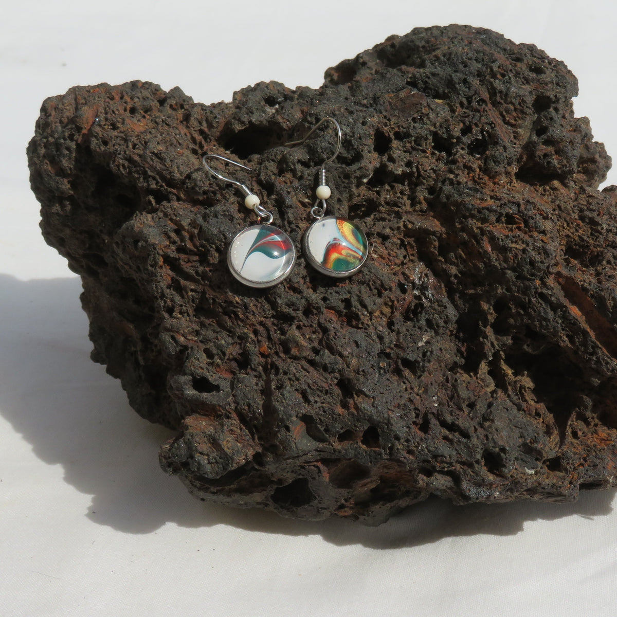 Boucle d'oreille "Écume Boréale" N°0028