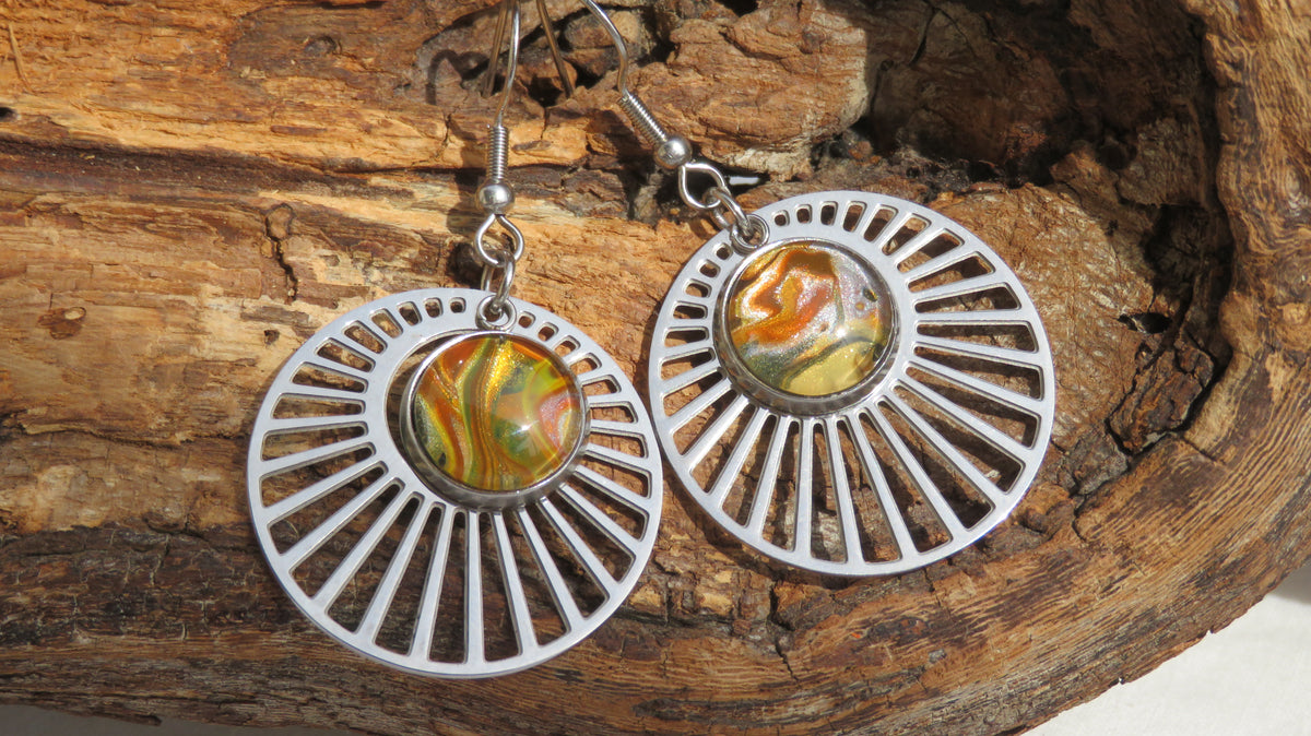 Boucle d'oreille "Soleil d’Automne" N°0534