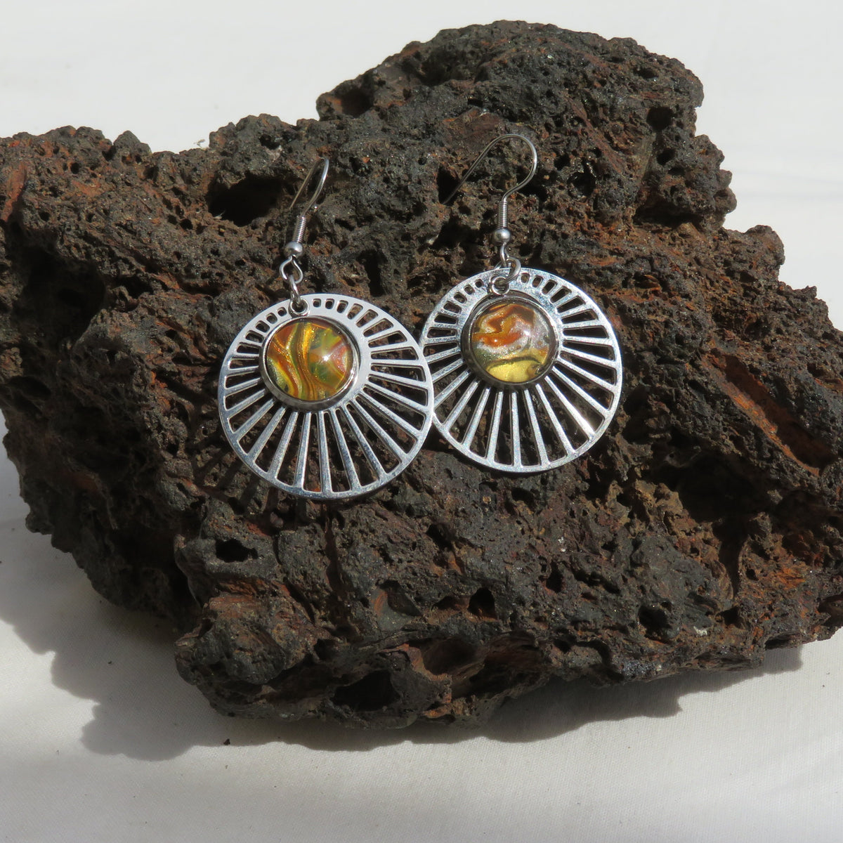 Boucle d'oreille "Soleil d’Automne" N°0534