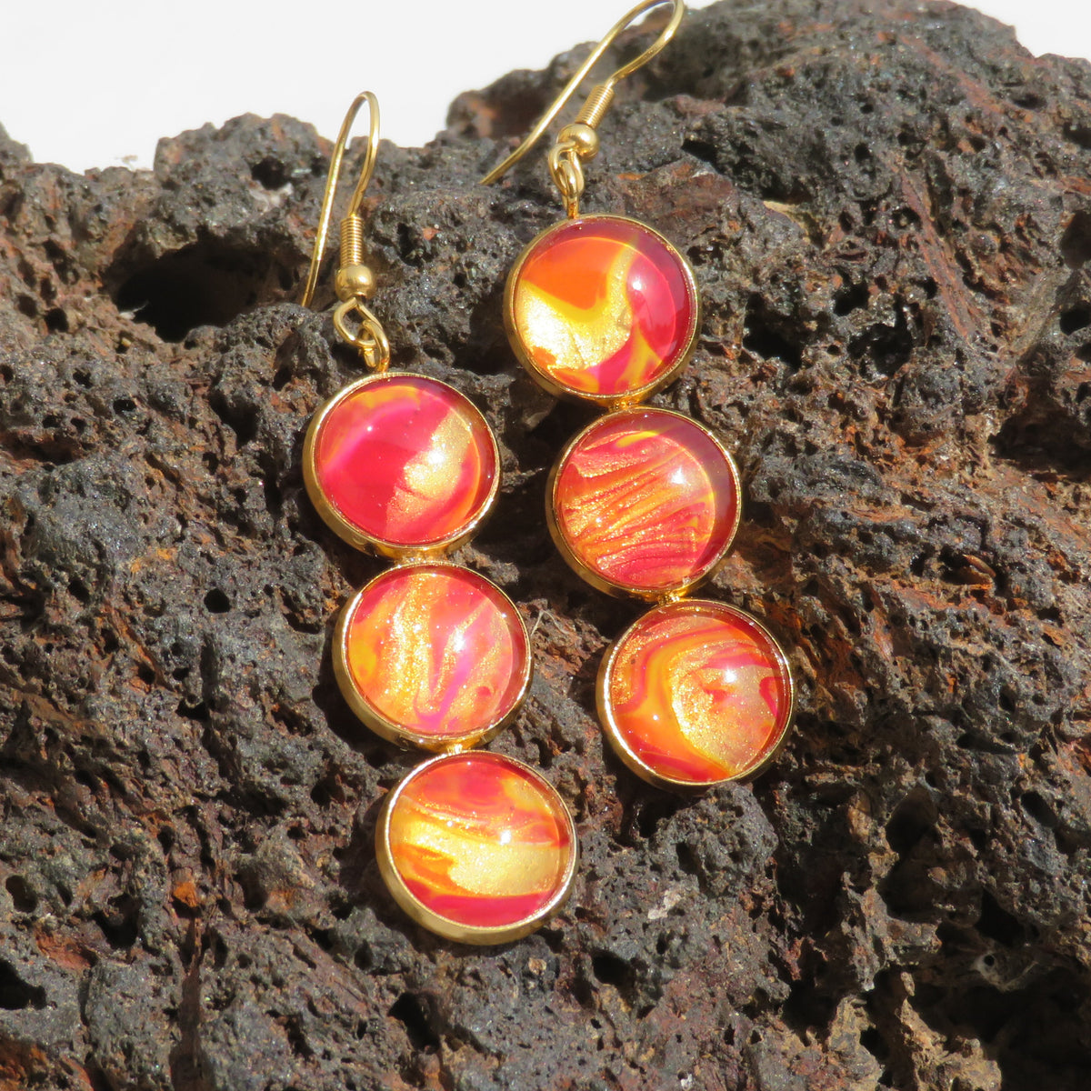 Boucle d'oreille "Le Baiser du Soleil" N°0432