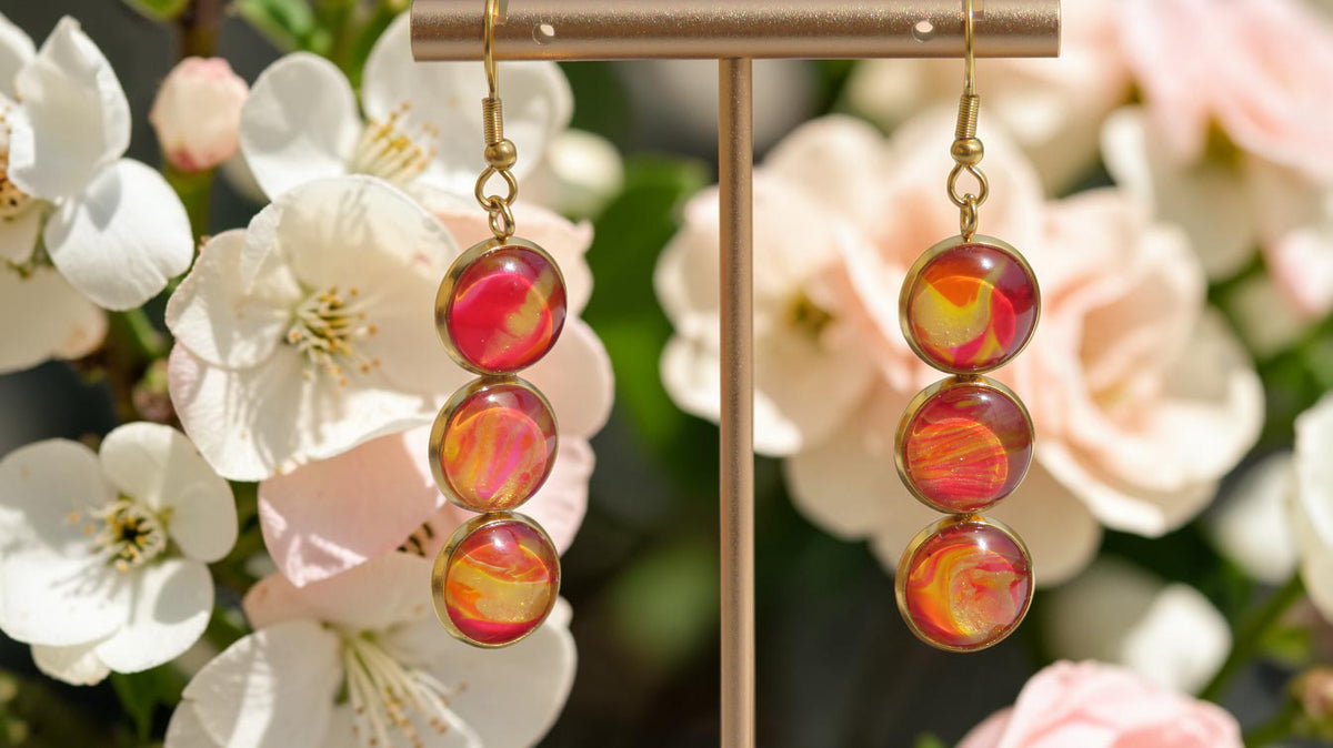 Boucle d'oreille "Le Baiser du Soleil" N°0432