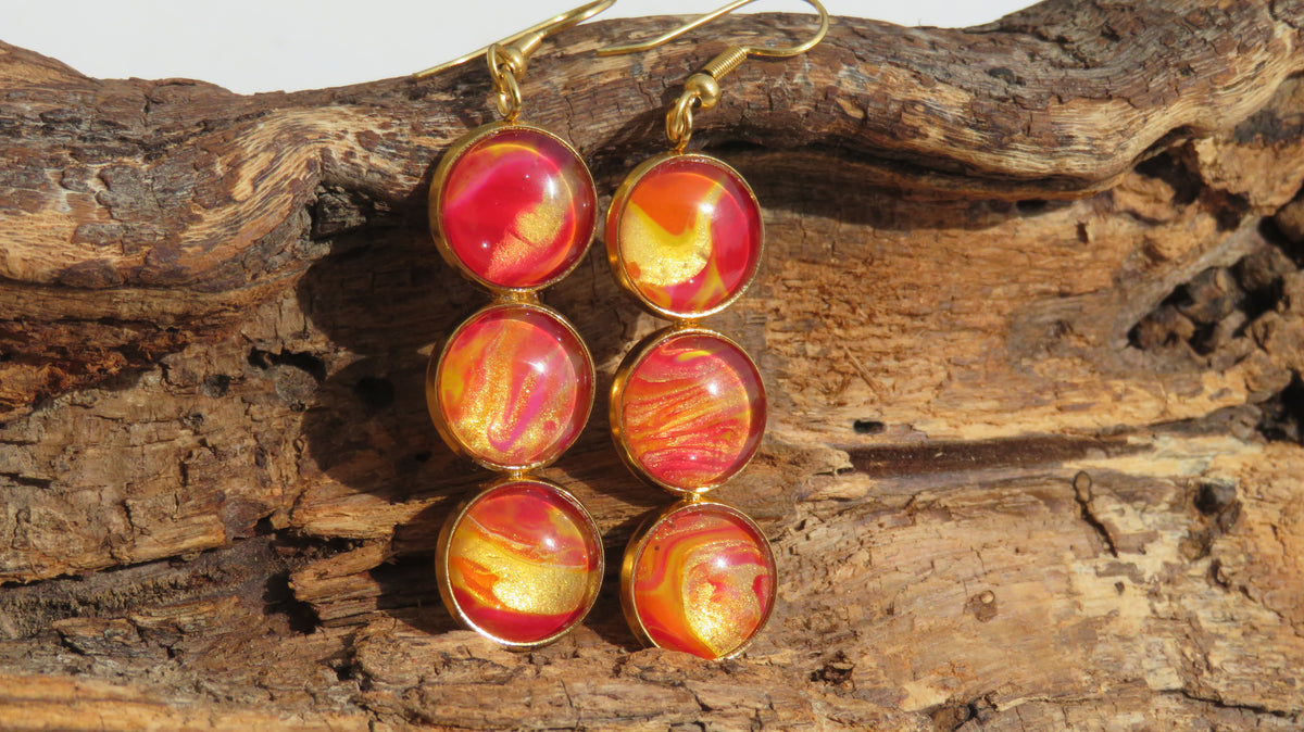 Boucle d'oreille "Le Baiser du Soleil" N°0432
