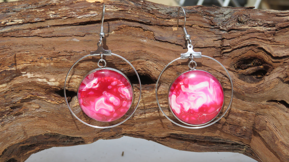 Boucle d'oreille "Cœur de Pétale" N°0689