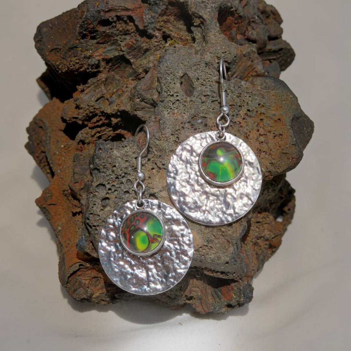 Boucle d'oreille "Lianes d’Émeraude" N°0575