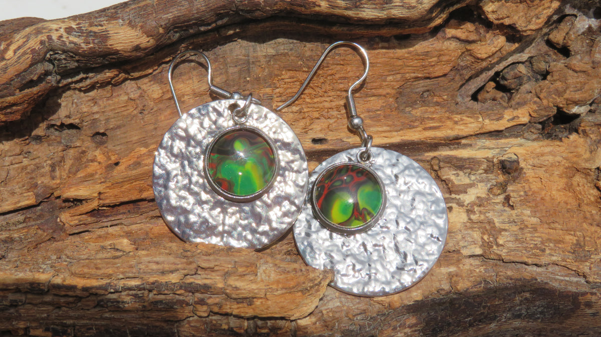 Boucle d'oreille "Lianes d’Émeraude" N°0575