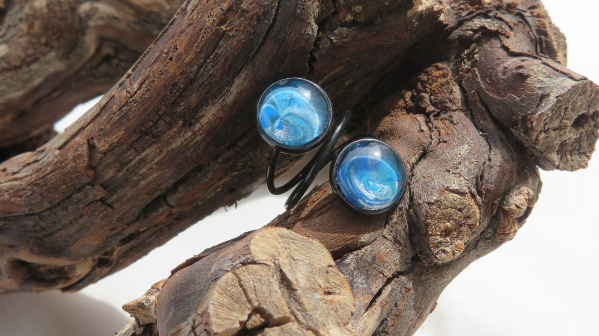 Bague "Bleu Boréal" N°1008