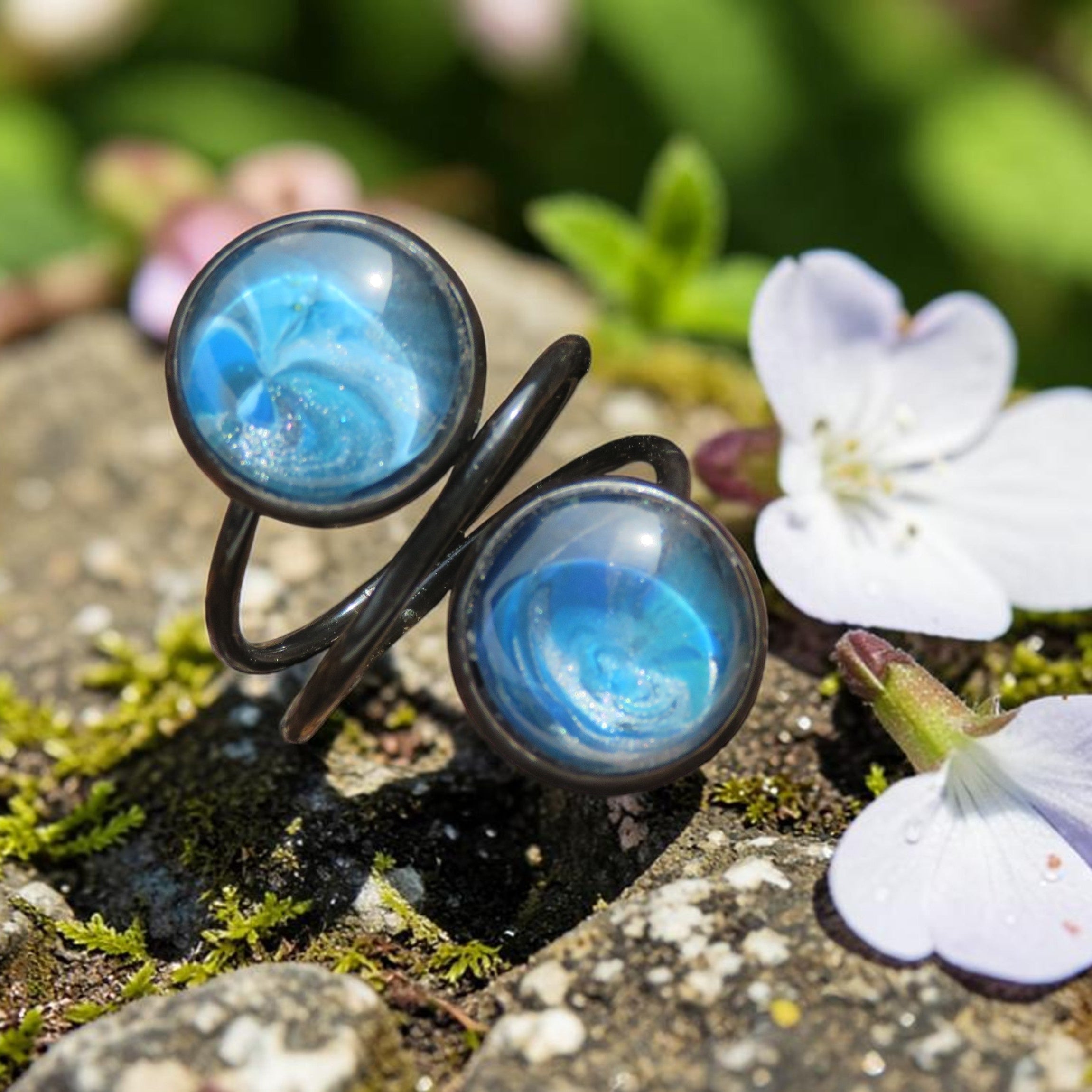 Bague "Bleu Boréal" N°1008