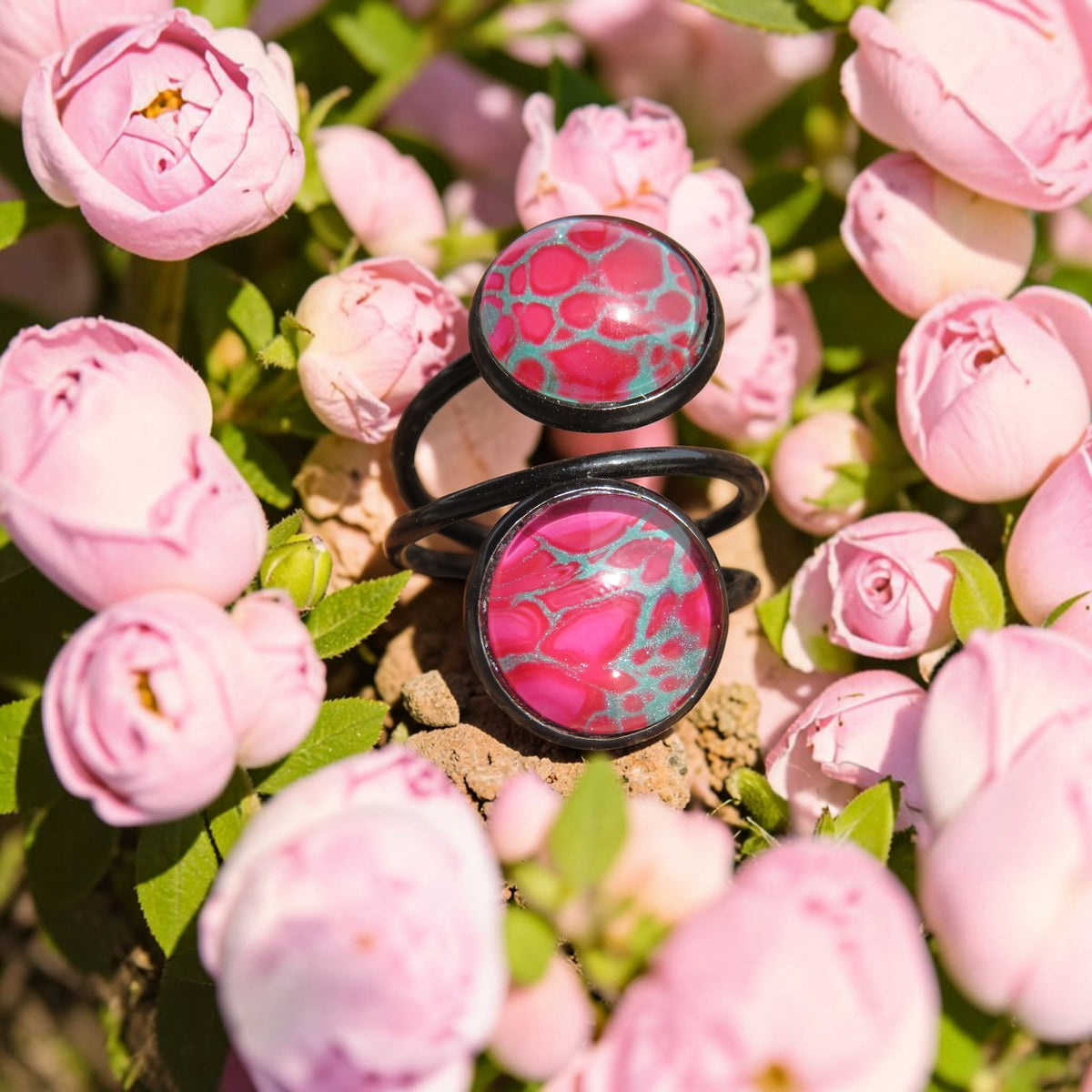 Bague "Fleur de Jade" N°0649