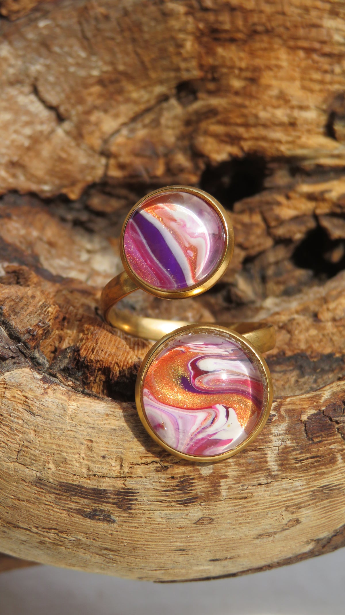 Bague "Danse Magenta" N°0864