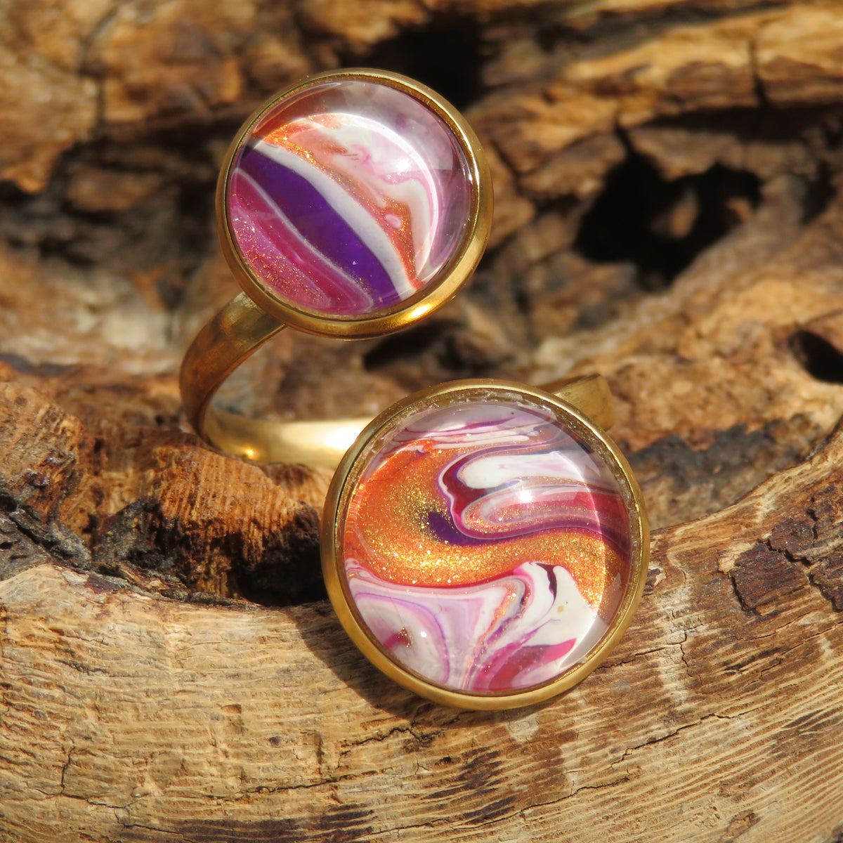 Bague "Danse Magenta" N°0864