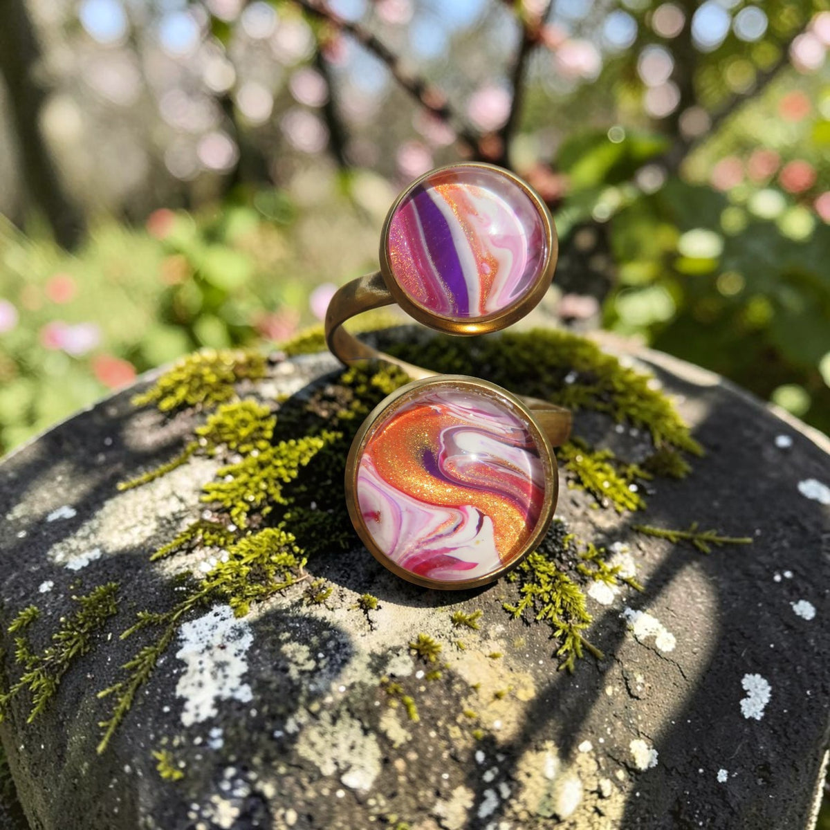 Bague "Danse Magenta" N°0864