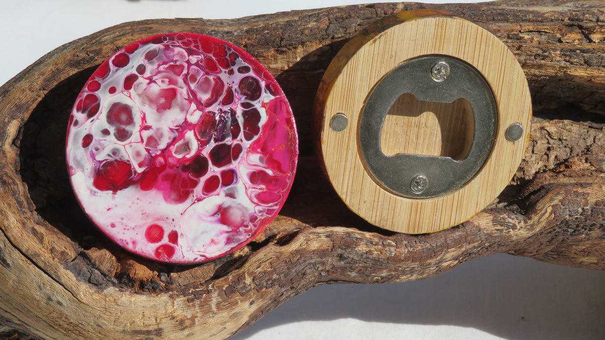 Décapsuleur magnétique "Framboise Givrée"