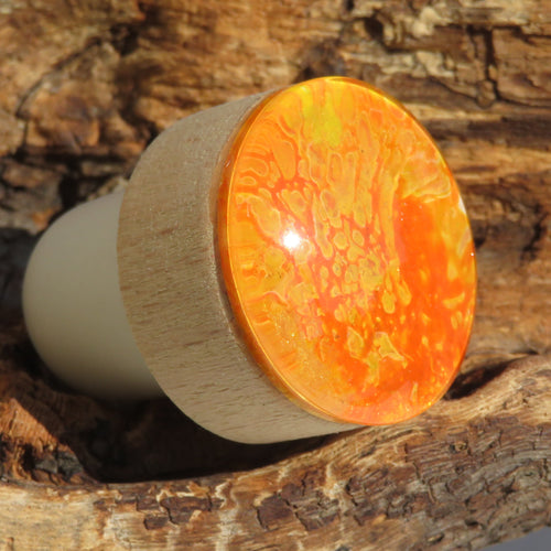 Bouchon de vin en bois "Aube Incandescente"