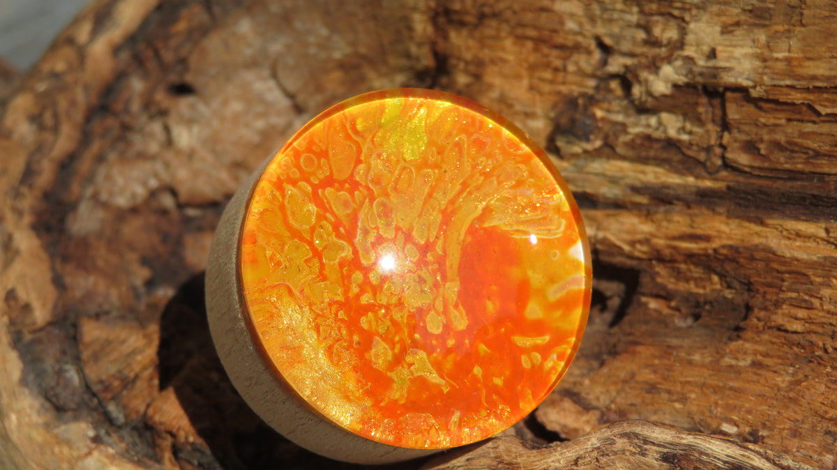 Bouchon de vin en bois "Aube Incandescente"