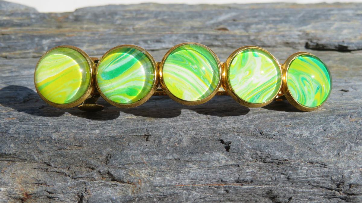 Barrette à cheveux "Fusion Citron Vert"