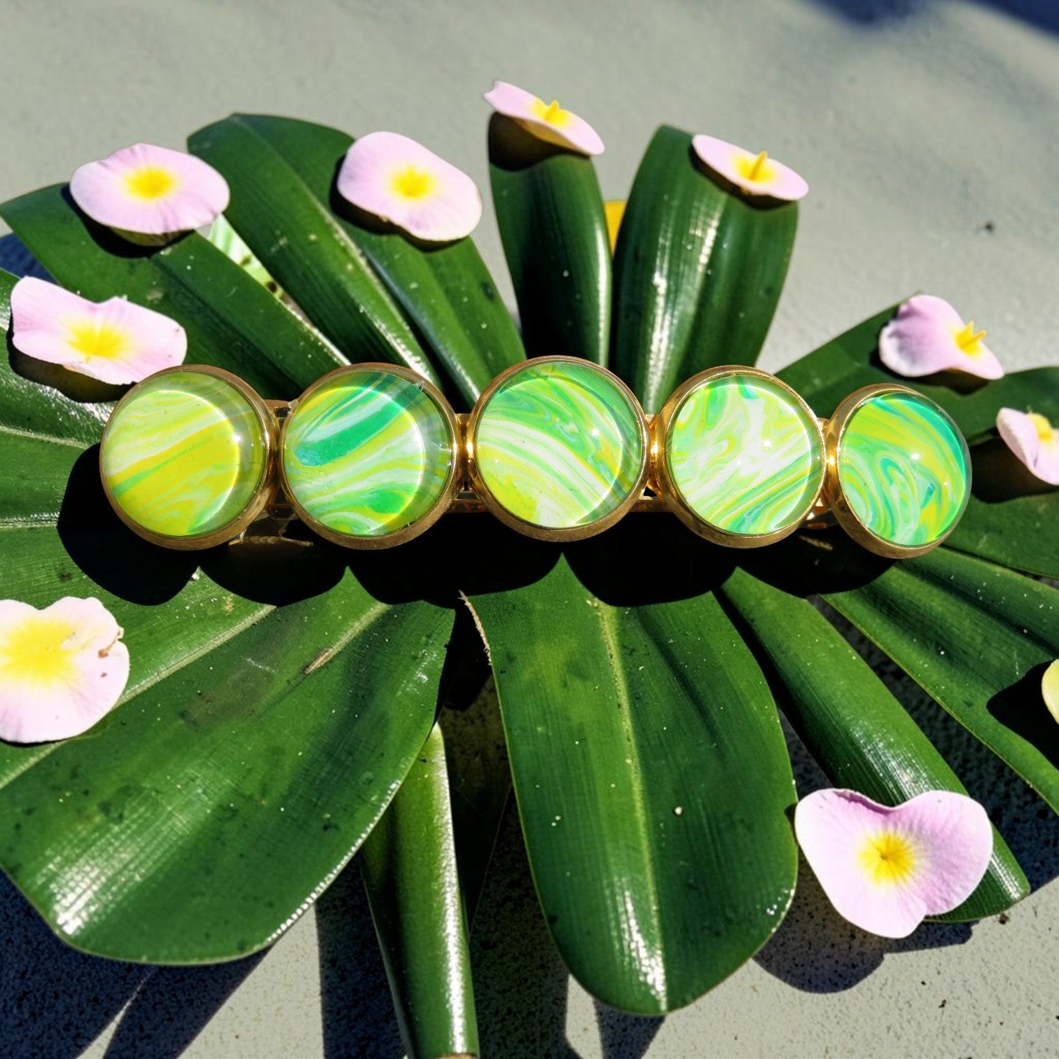 Barrette à cheveux "Fusion Citron Vert"