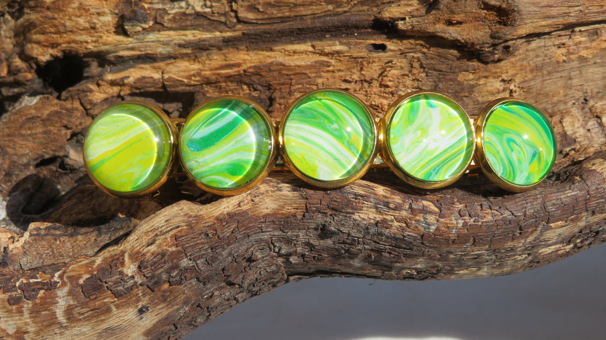 Barrette à cheveux "Fusion Citron Vert"