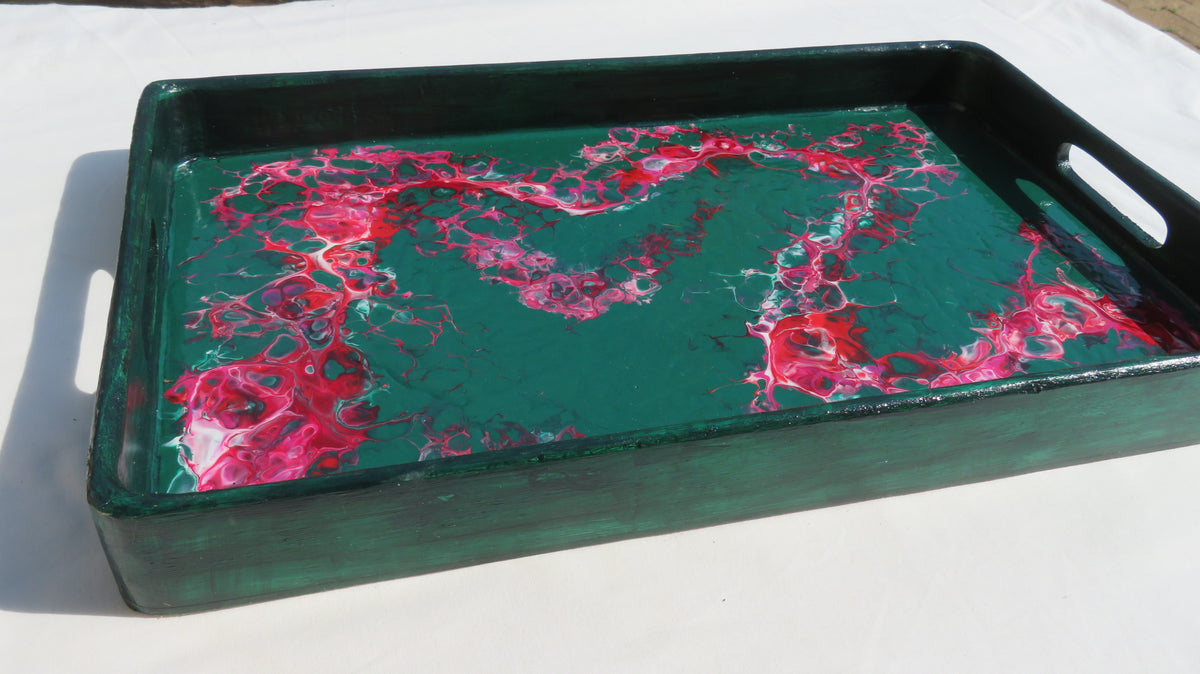 Plateau "Éclosion Fuchsia"