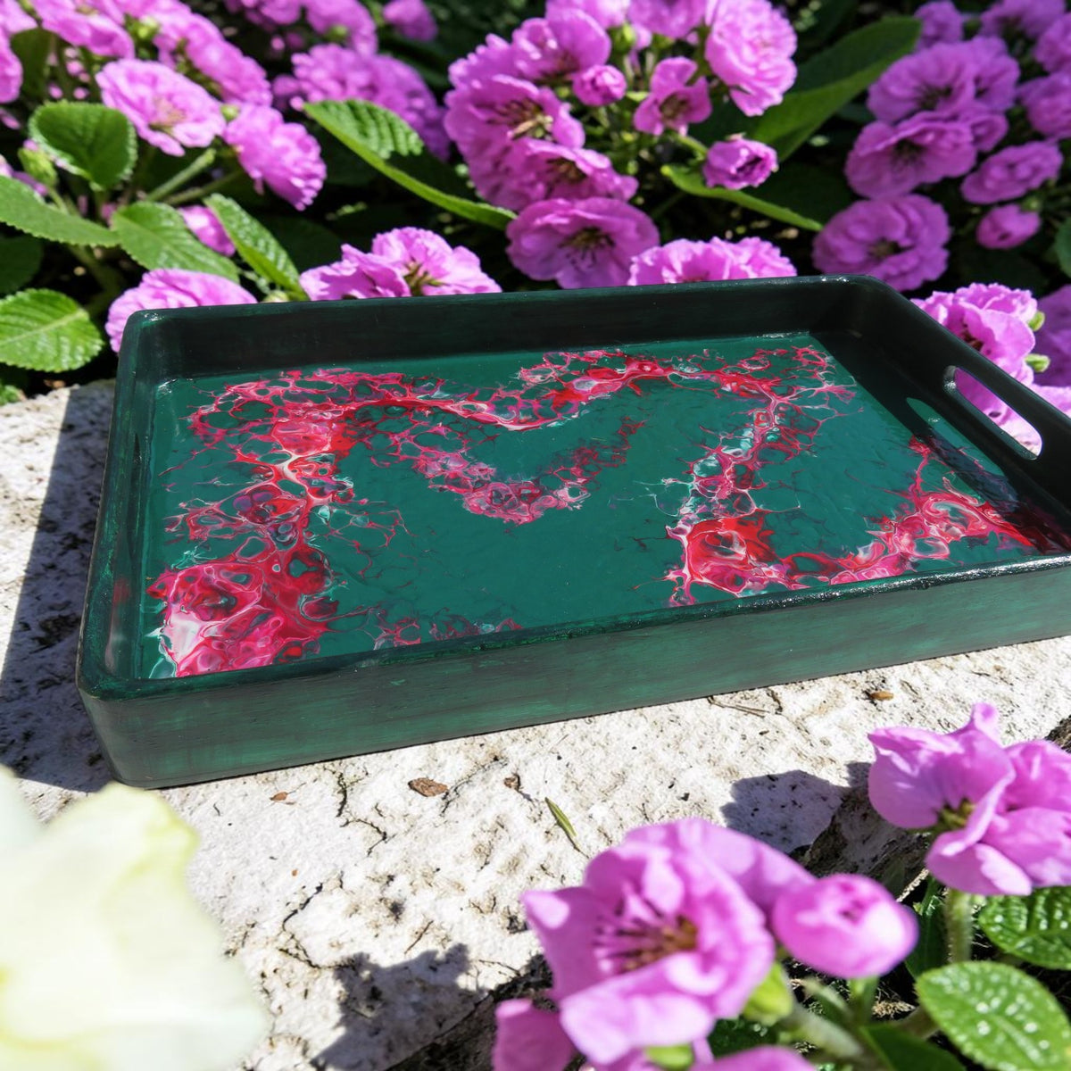 Plateau "Éclosion Fuchsia"