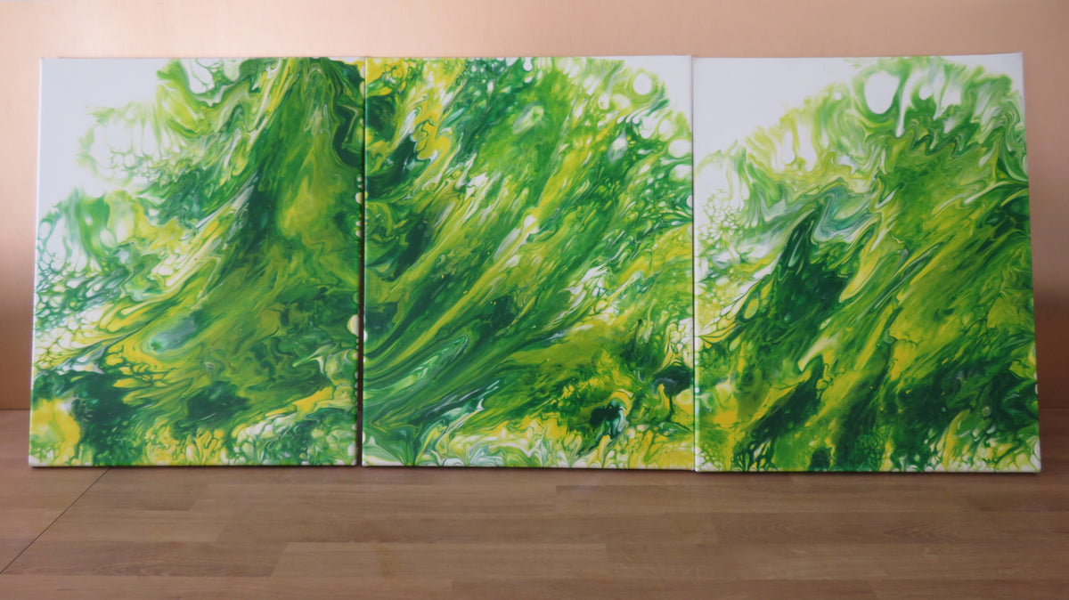 Tableau en triptyque "Forêt en Mouvement"