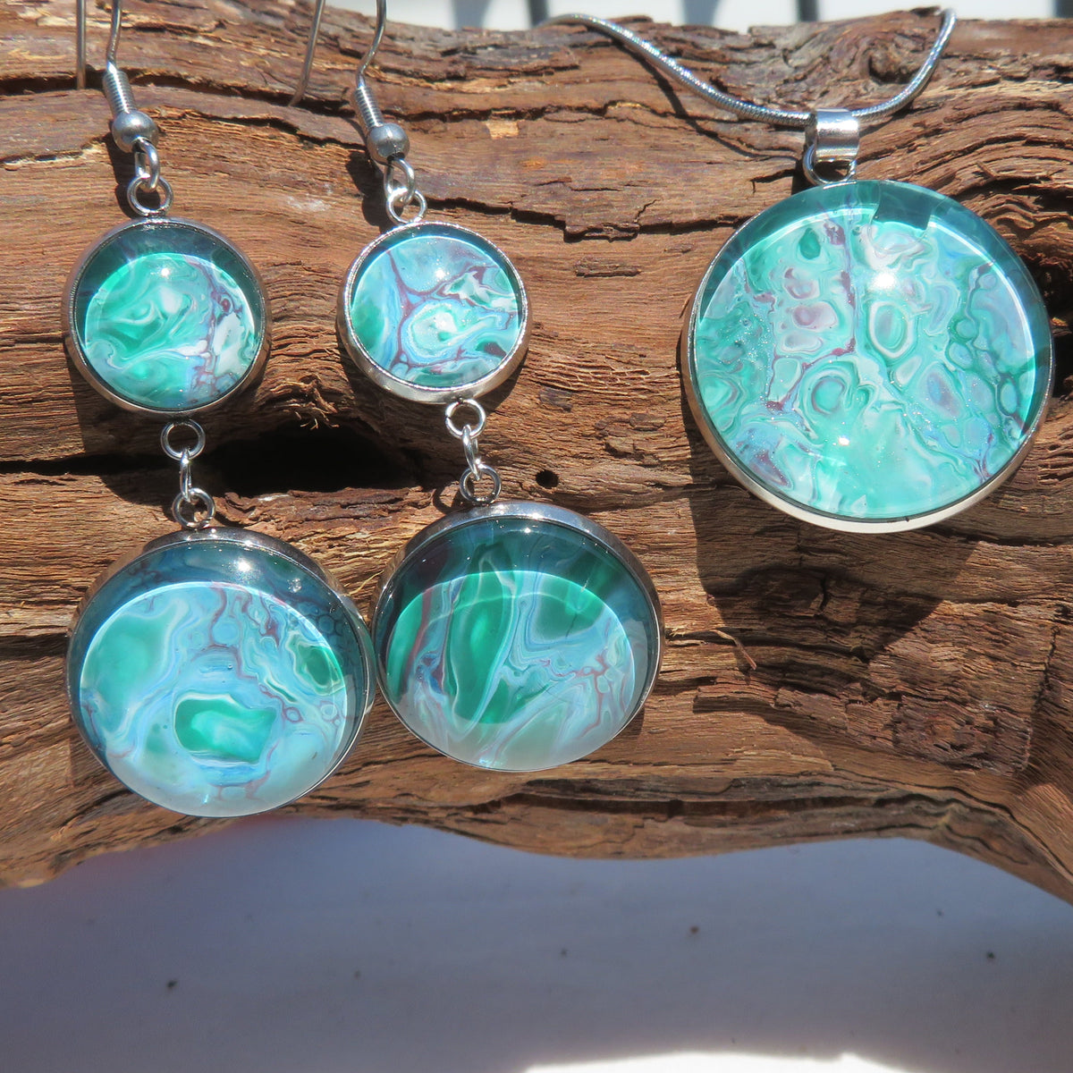 Parure "Lagon de Jade" N°0323