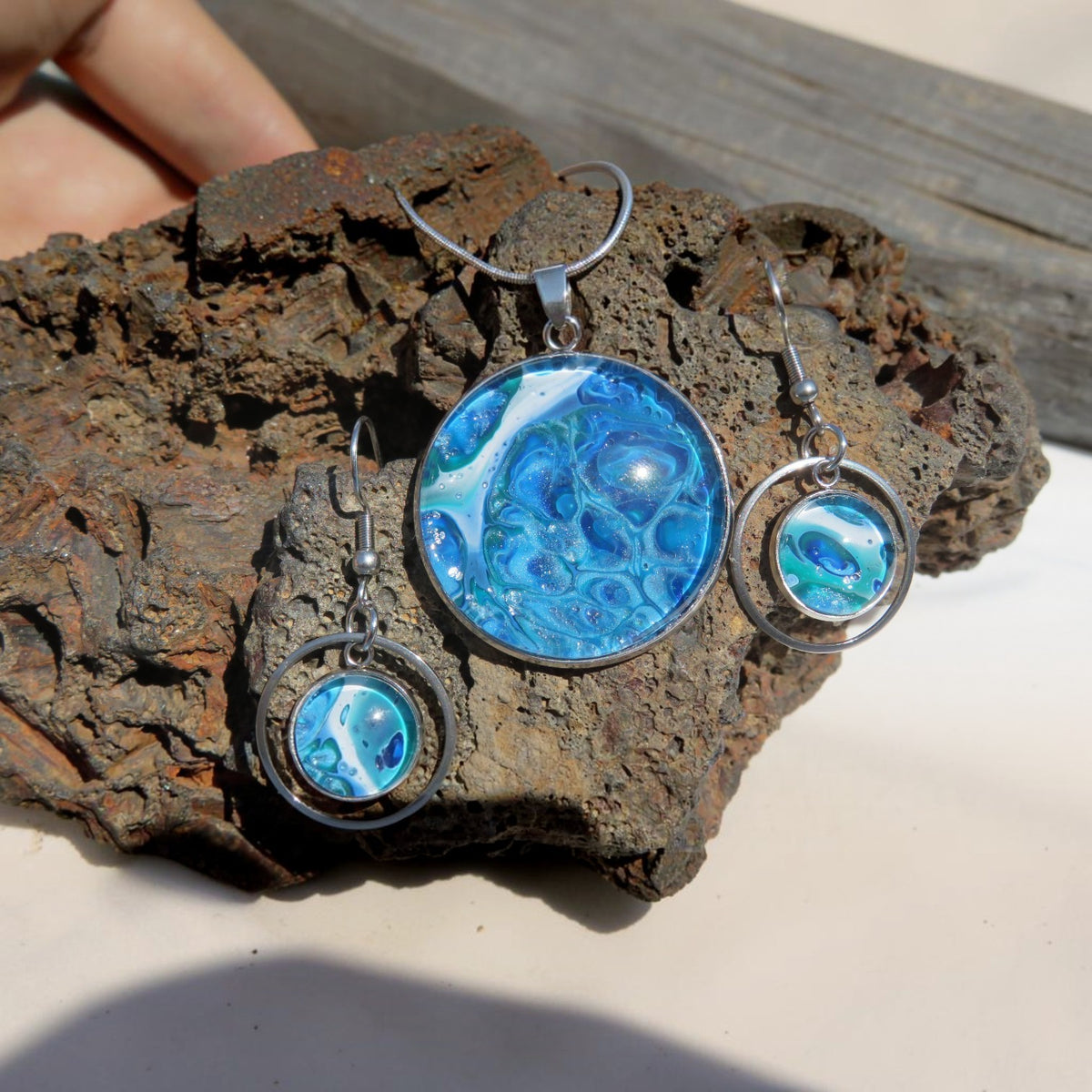 Parure "Perle du Grand Bleu" N°0061
