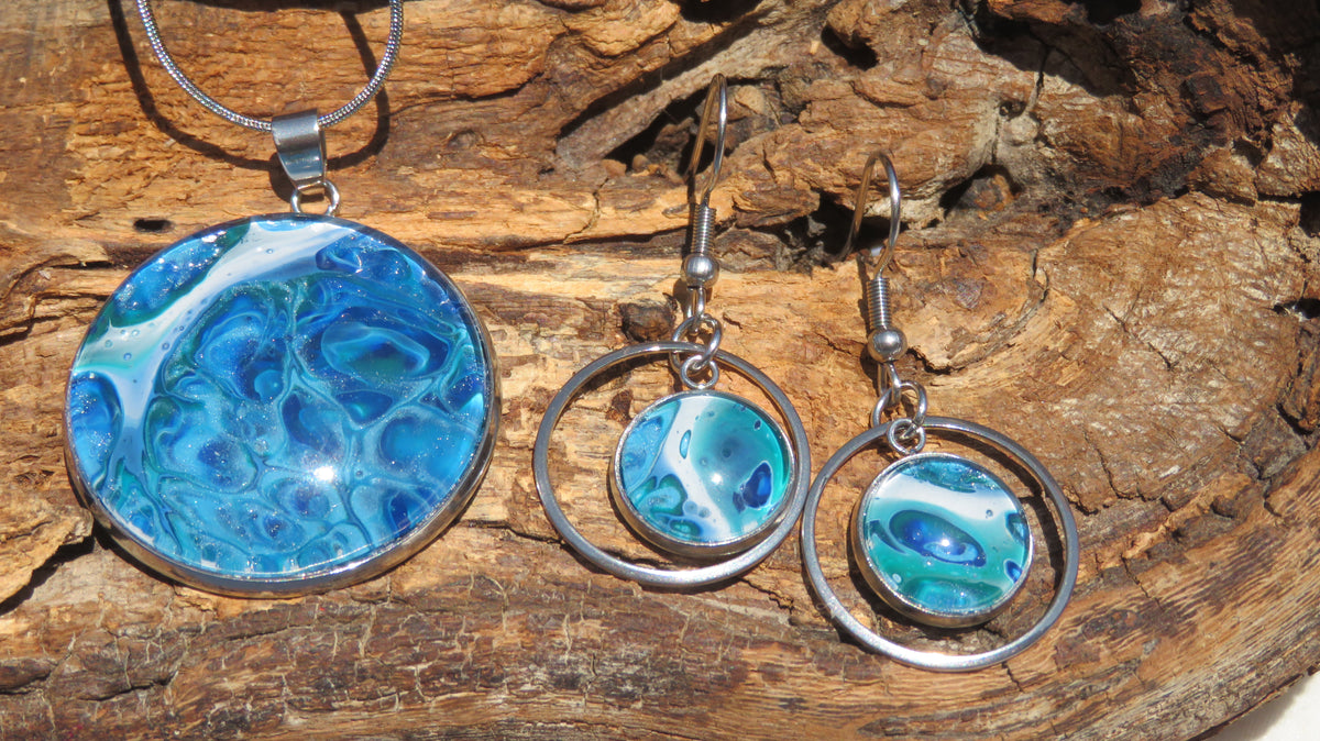 Parure "Perle du Grand Bleu" N°0061
