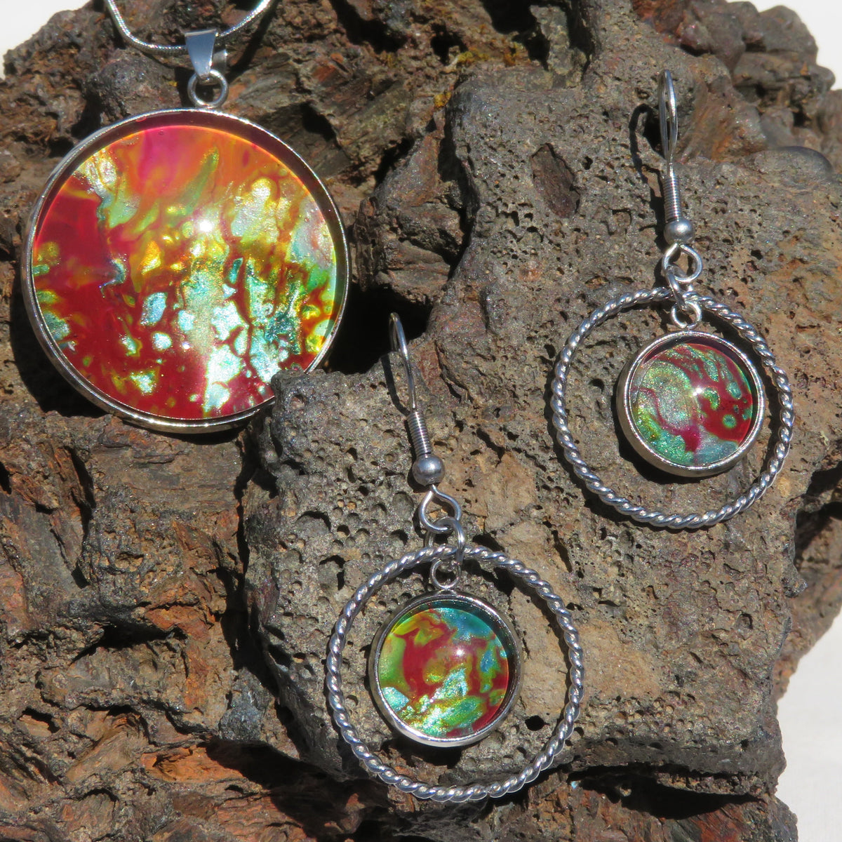 Parure "Jungle en Flammes" N°0282