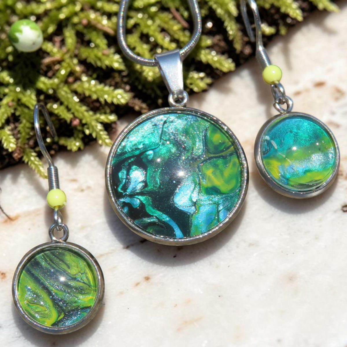 Parure "Reflets d'Amazonie" N°0284