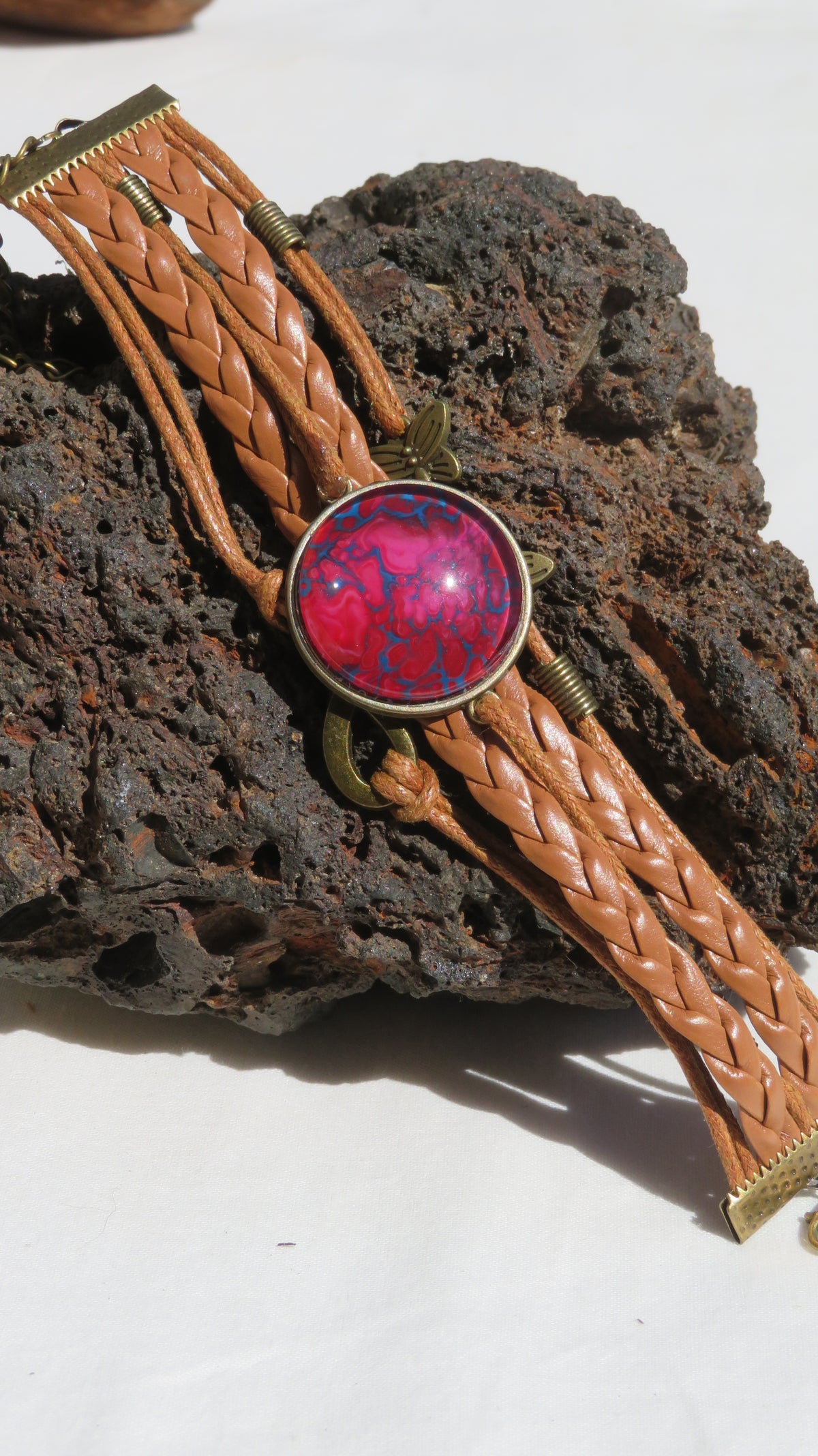 Bracelet "Fleur de Feu" N°1016