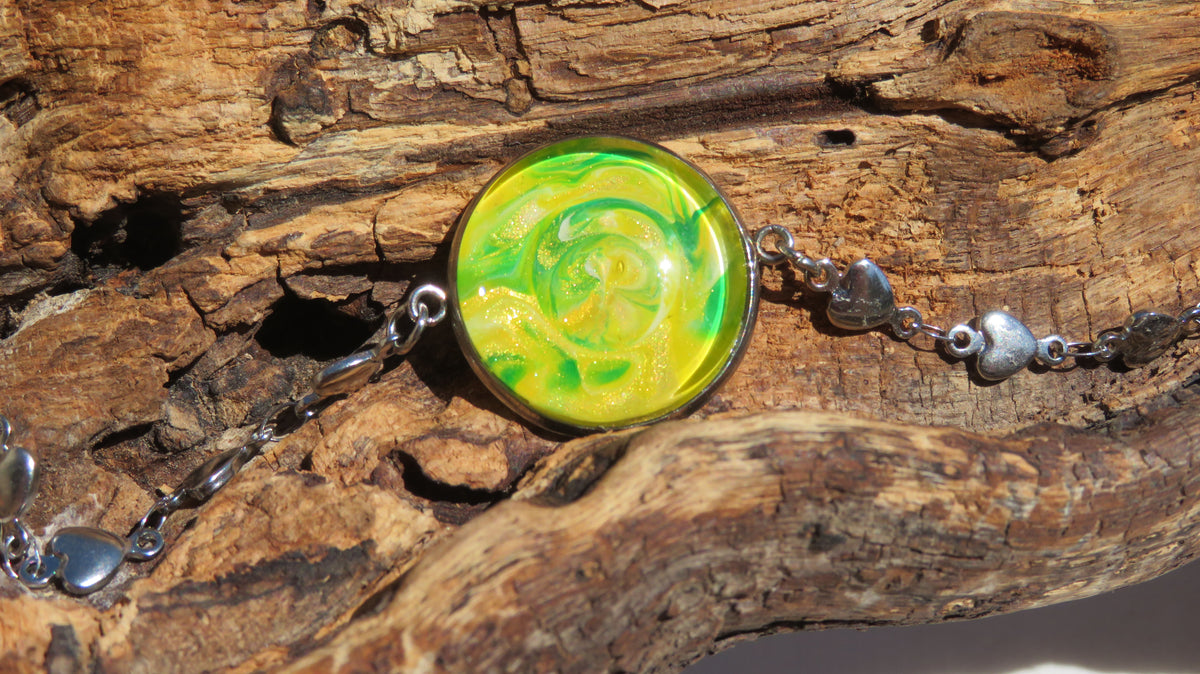 Bracelet "Tourbillon Citron Vert" N°0894
