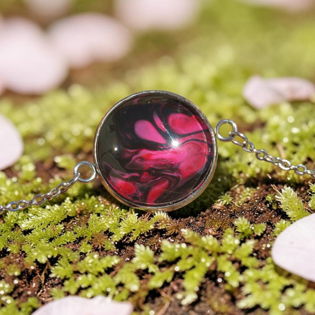 Bracelet "Rose Sombre" N°0661