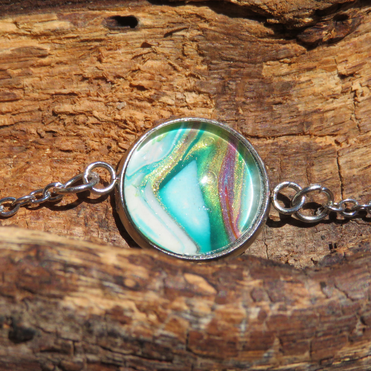 Bracelet "Nymphéa d'Azur" N°0048