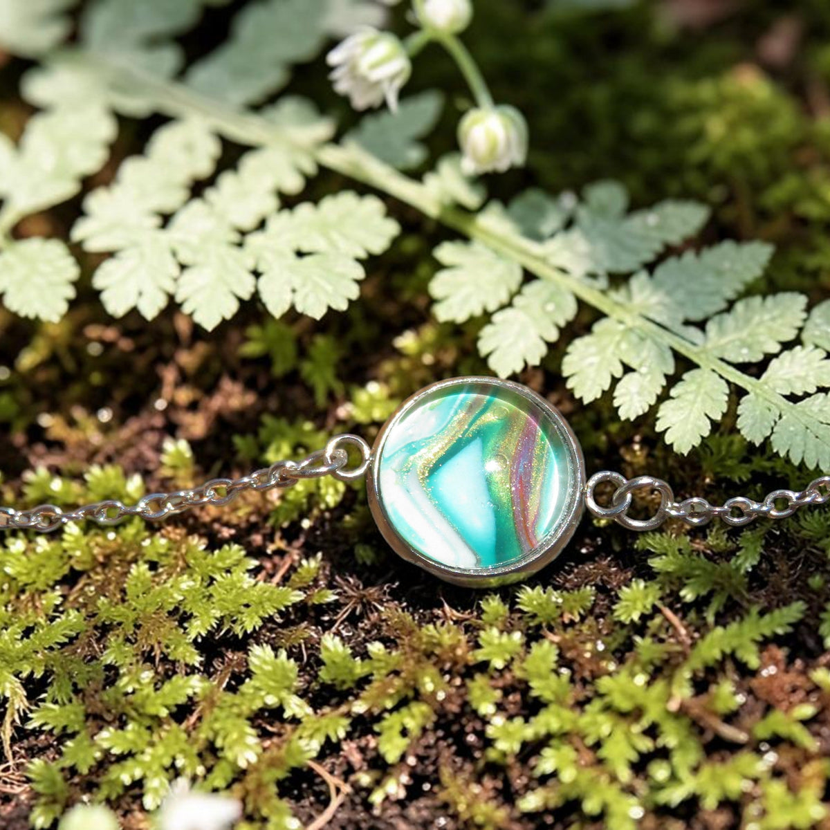 Bracelet "Nymphéa d'Azur" N°0048
