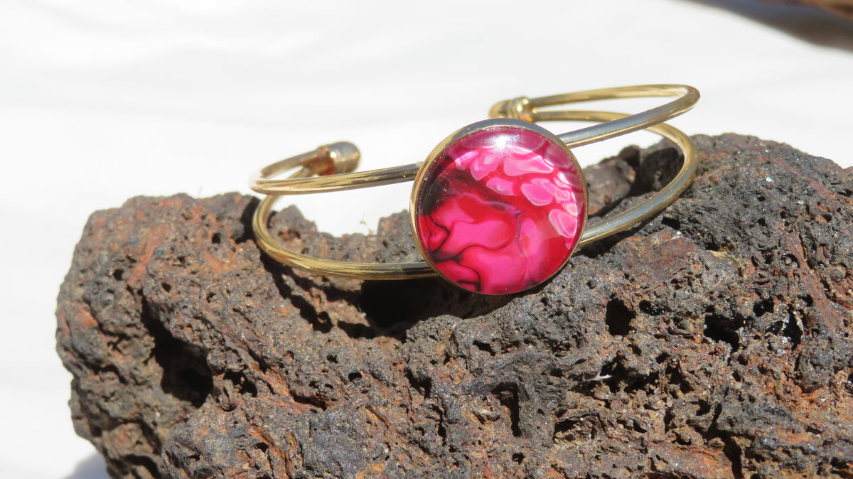 Bracelet "Onde Fuchsia" N°0651
