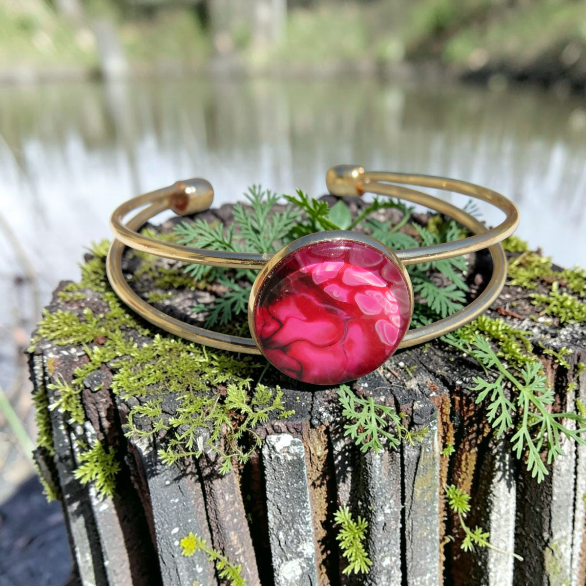 Bracelet "Onde Fuchsia" N°0651